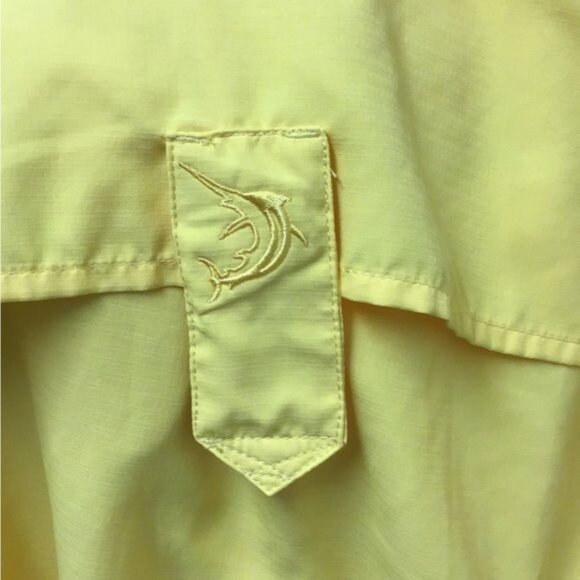 Reel Legends Mens XXL Yellow Short Sleeve Performance Fishing Shirt - Picture 6 of 6